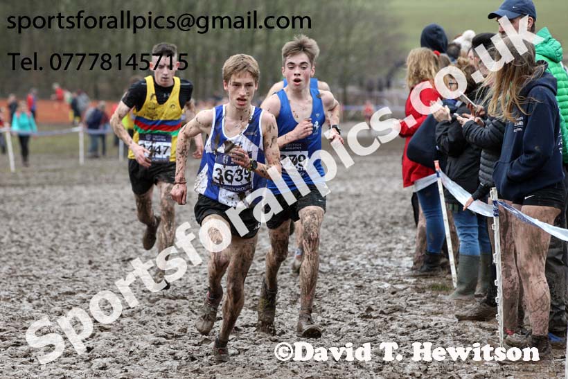 Mens under-17s 2018 British Inter Counties Cross Country Champs., Prestwold Hall, Loughborough. Photo: David T. Hewitson/Sports for All Pics